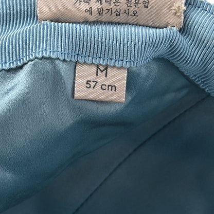 Gucci Canvas Lame GG Monogram Rush Baseball Hat M Blue Silver 10 of 12
