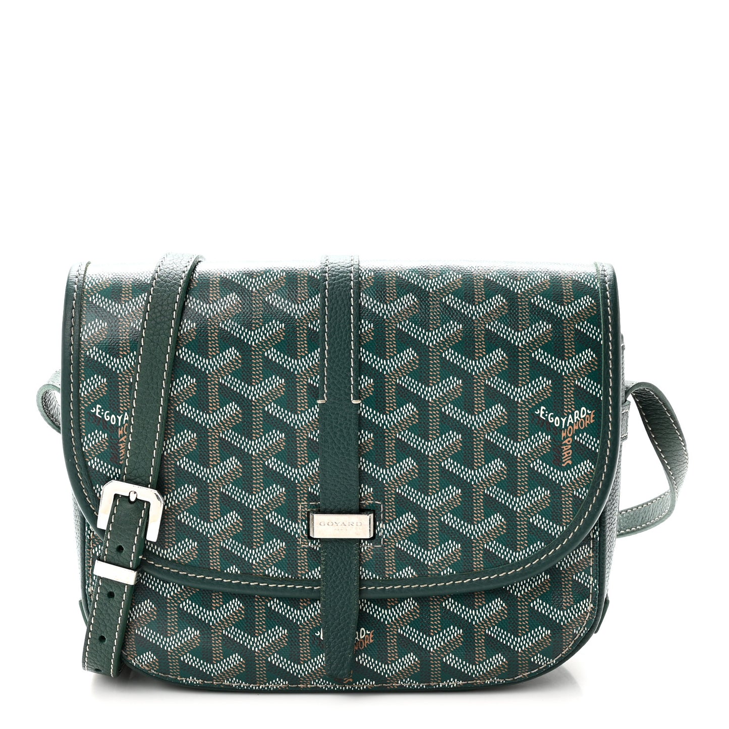 Goyardine Belvedere II PM Messenger Bag Green
