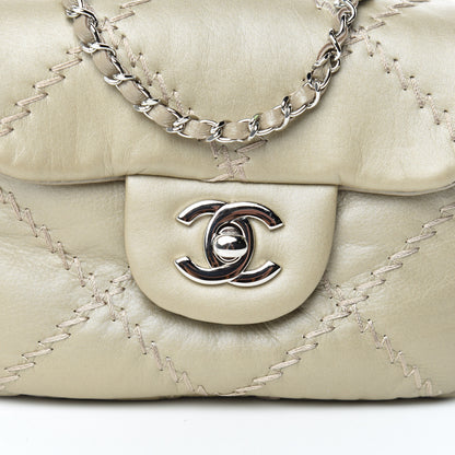 Chanel Metallic Lambskin Stitched New Mini Flap Gold 12 of 13