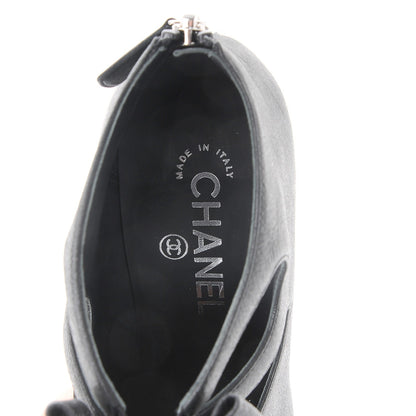 Chanel Buffalo Glitter Crystal Star Pumps 38 Black 7 of 9