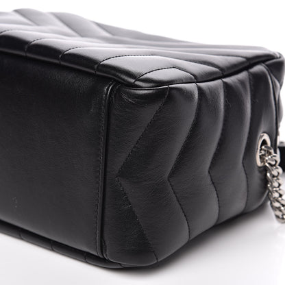 Saint Laurent Calfskin Y Quilted Monogram Small Loulou Bowling Bag Black 8 of 9