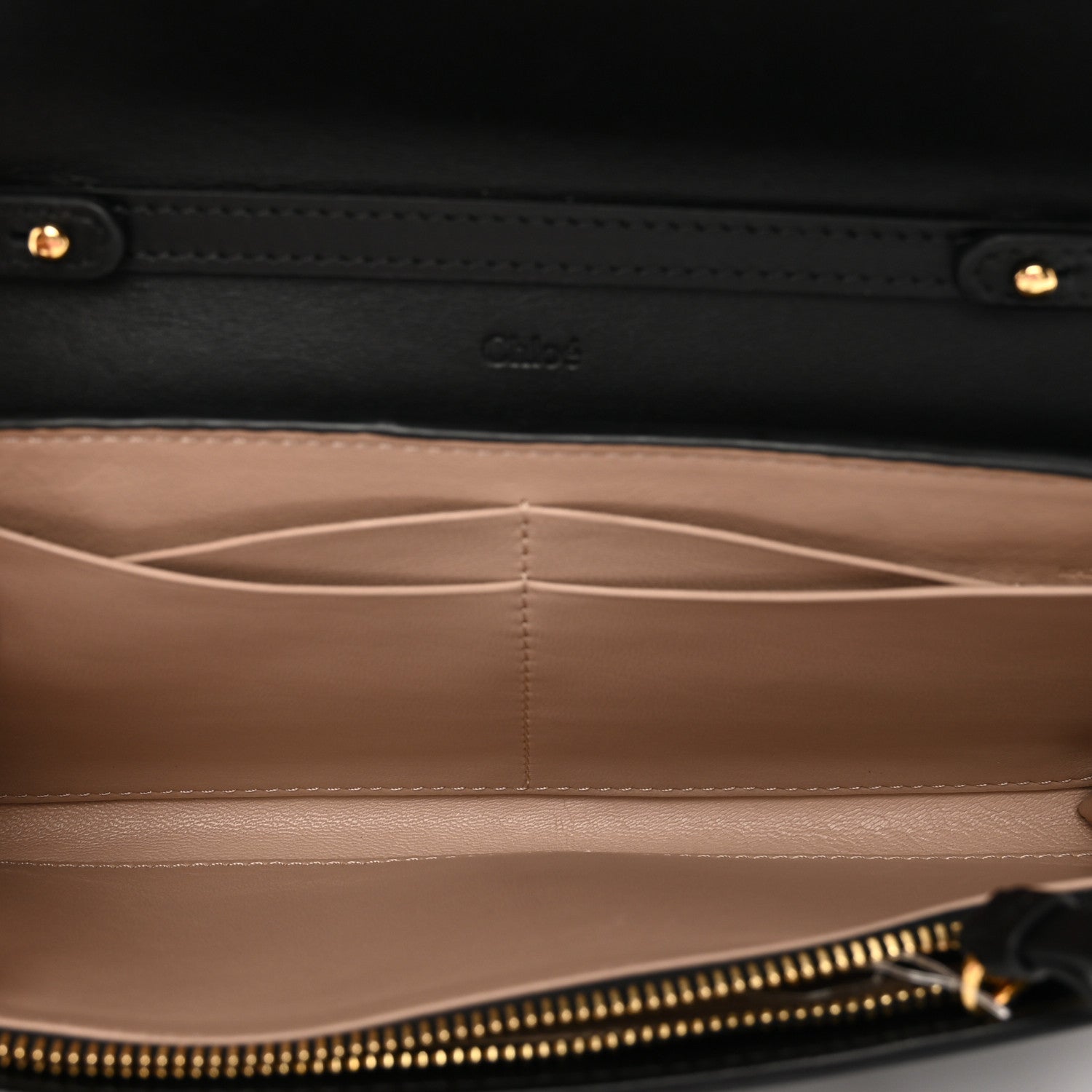 Chloe Shiny Grained Calfskin Aby Wallet on Chain Black 6 of 10