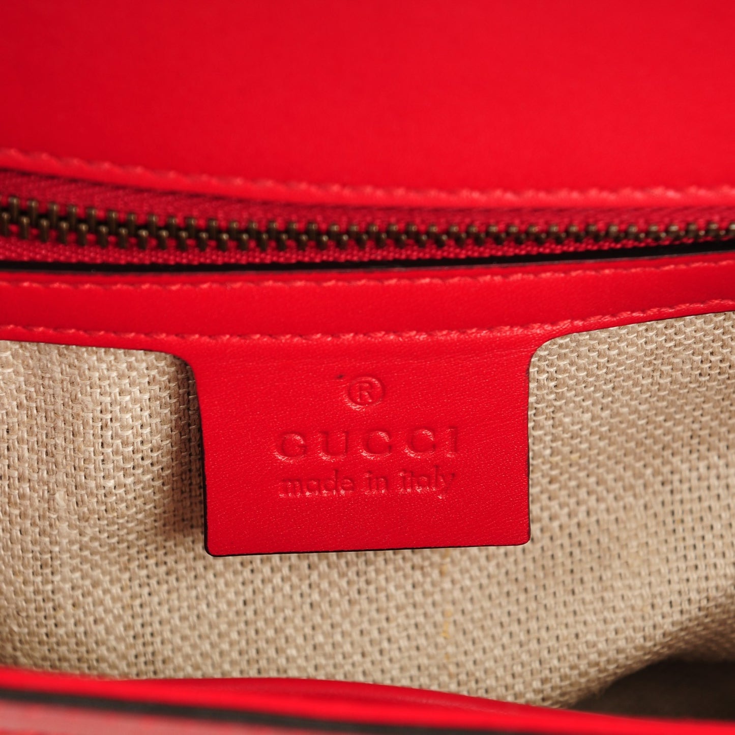 Monogram Ruinart Calfskin Medium Lady Web Shoulder Bag Beige Ebony Hibiscus Red