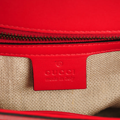 Gucci Monogram Ruinart Calfskin Medium Lady Web Shoulder Bag Beige Ebony Hibiscus Red 6 of 7