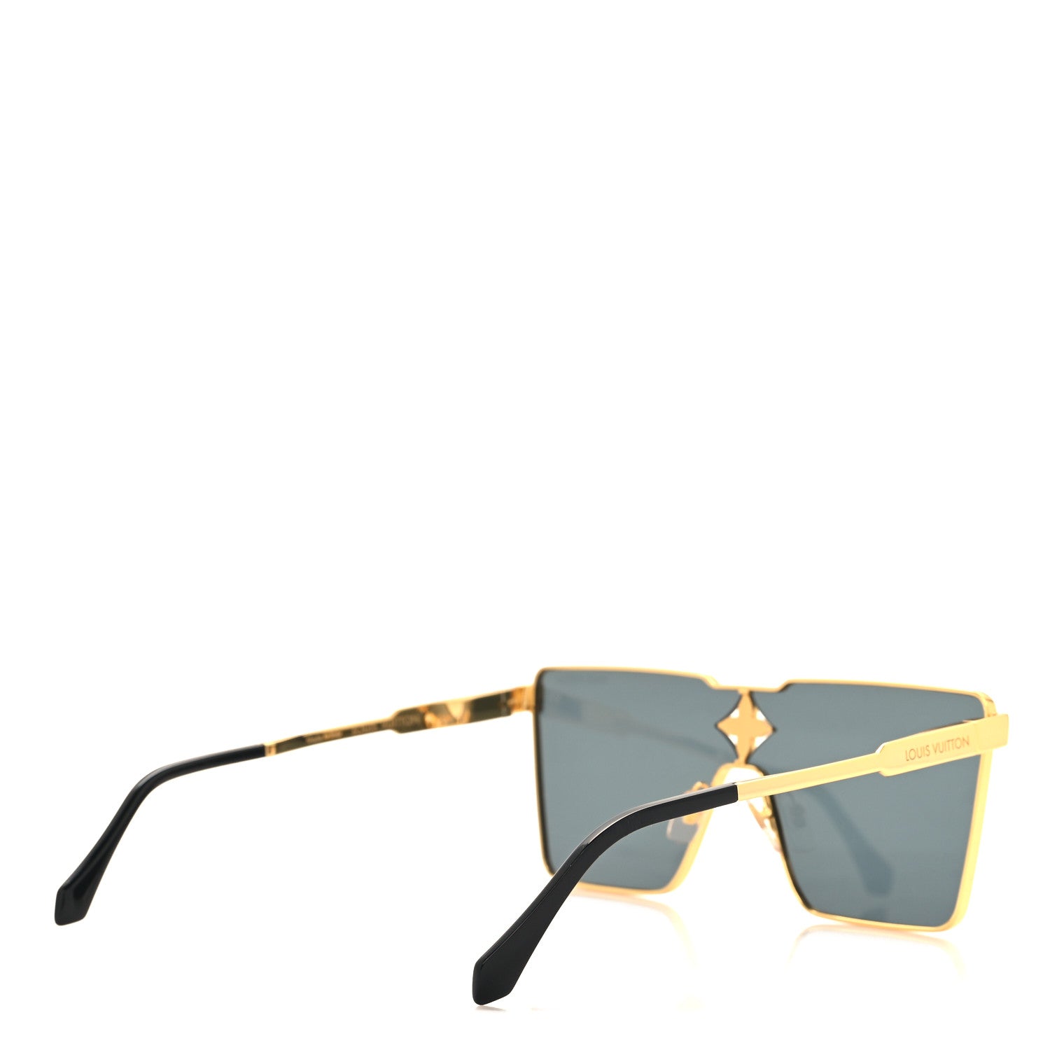 Louis Vuitton Acetate Swarovski Crystal Cyclone Sunglasses Z1700U Gold 4 of 8