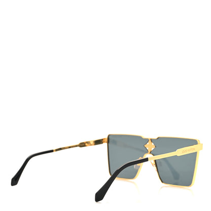 Louis Vuitton Acetate Swarovski Crystal Cyclone Sunglasses Z1700U Gold 4 of 8