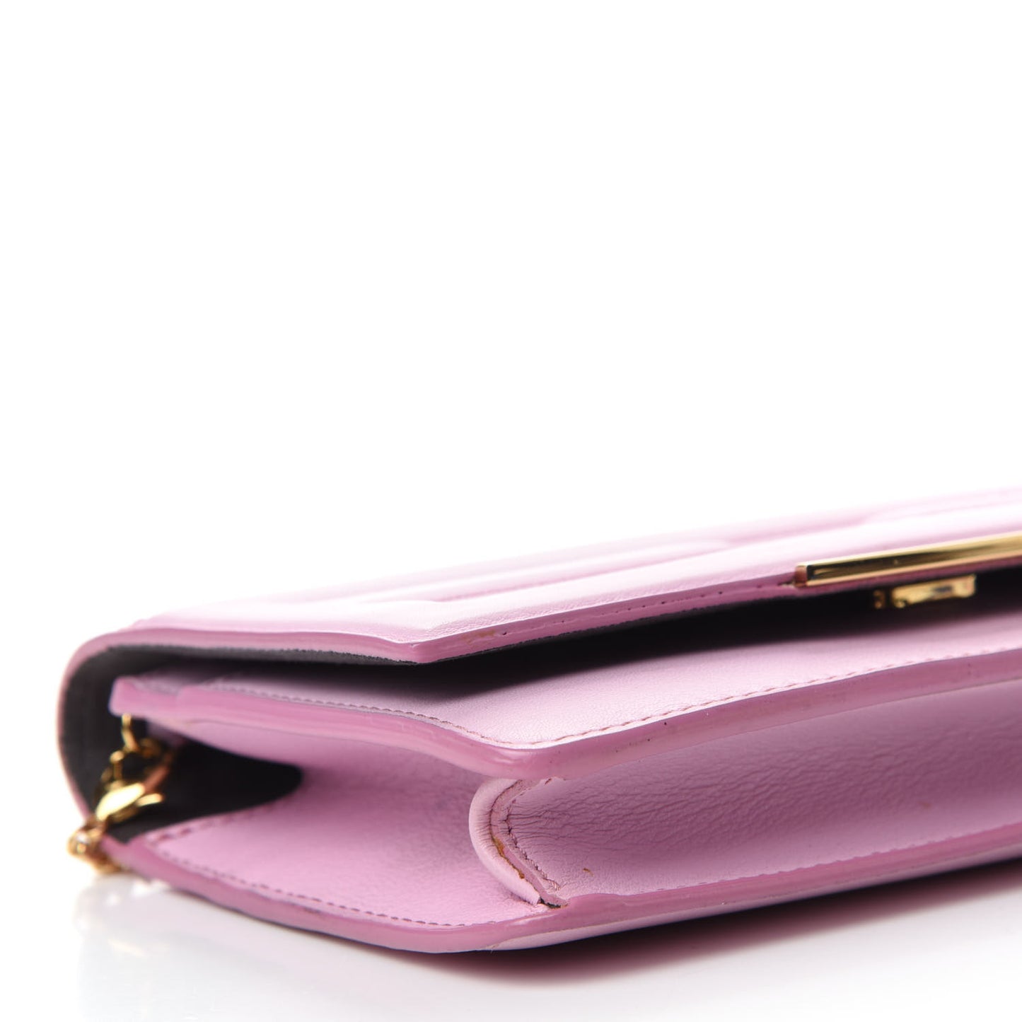 Vitello Flamingo Tube Wallet on Chain Lavanda