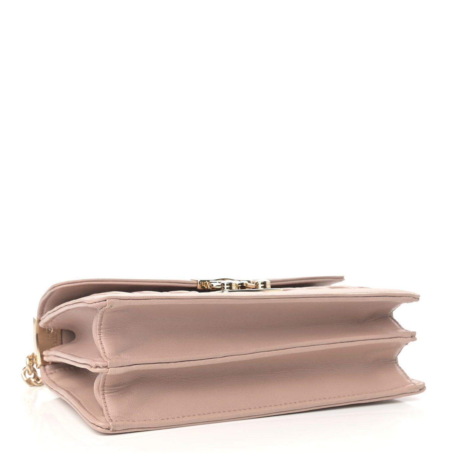 Lambskin Confidential Matelasse Chain Shoulder Bag Orchidea