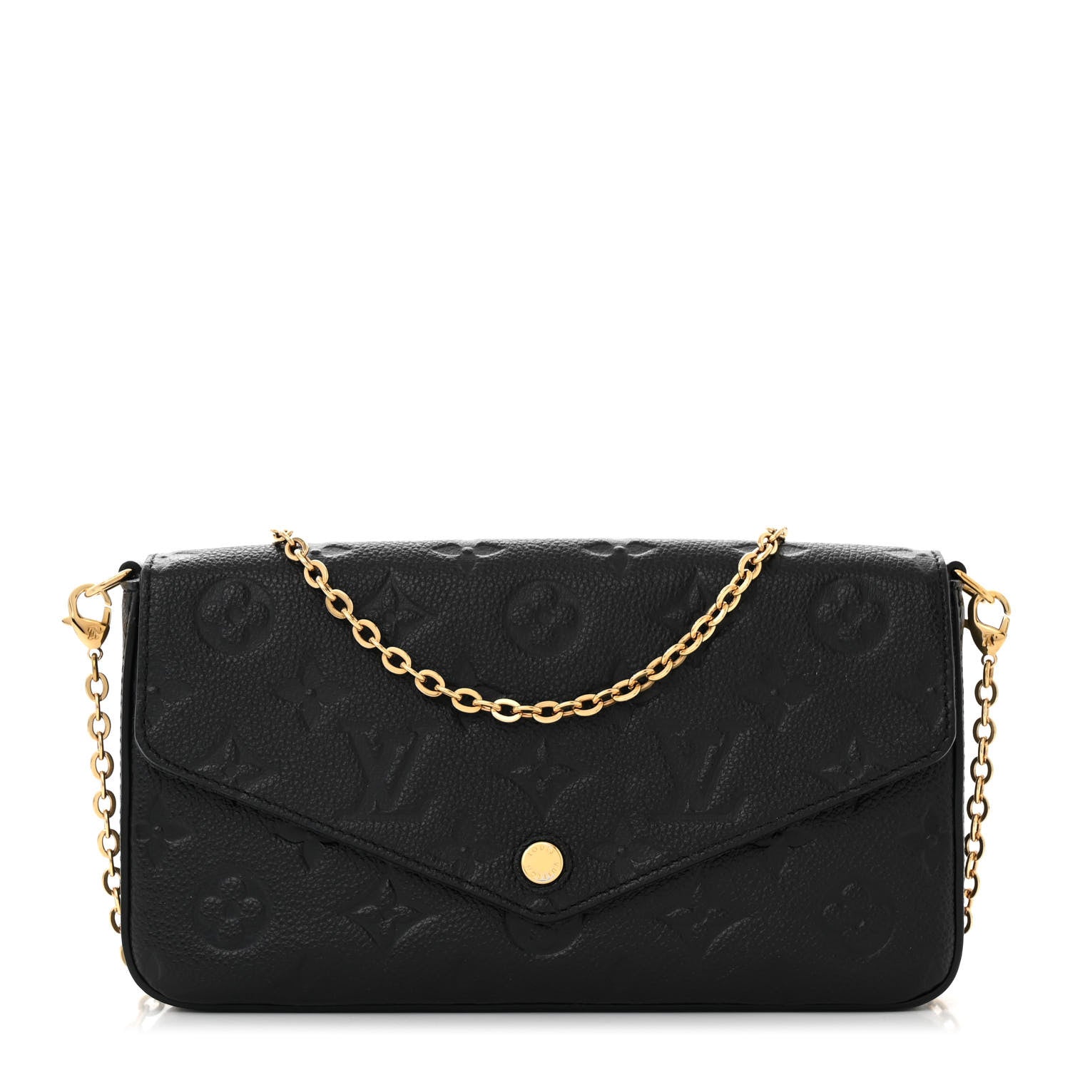 Louis Vuitton Empreinte Pochette Felicie Chain Wallet Black 1 of 11