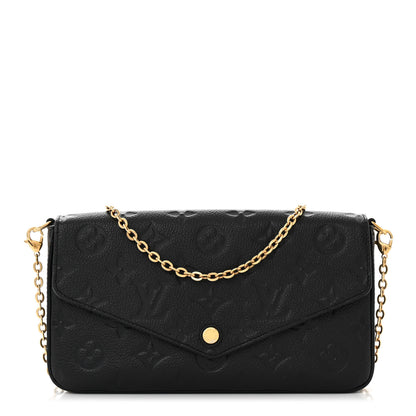 Louis Vuitton Empreinte Pochette Felicie Chain Wallet Black 1 of 11
