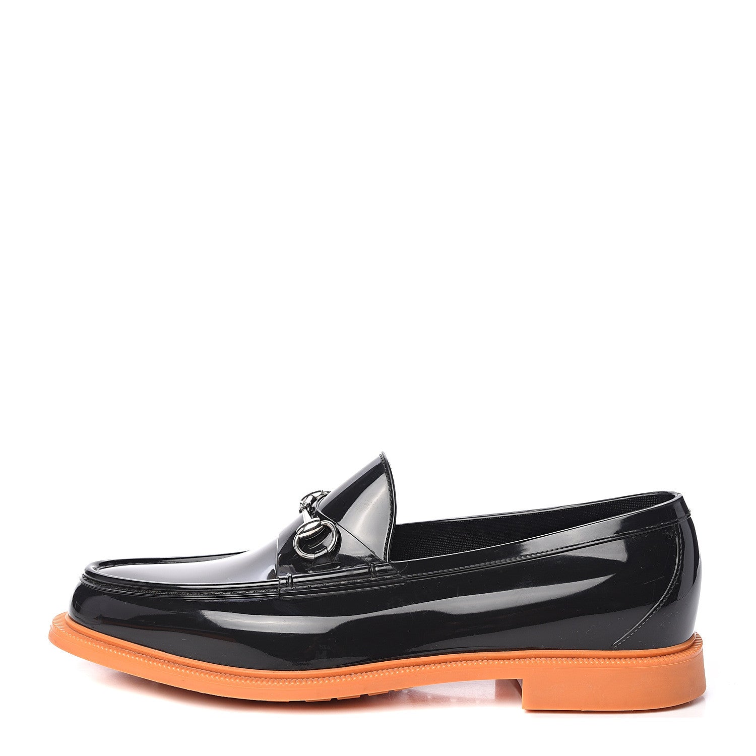 Gucci Rubber Mens Horsebit Loafer 12 Black 1 of 8