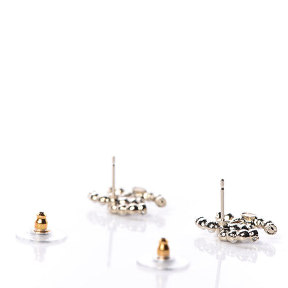 Chanel Pearl Crystal CC Earrings Gold 4 of 5