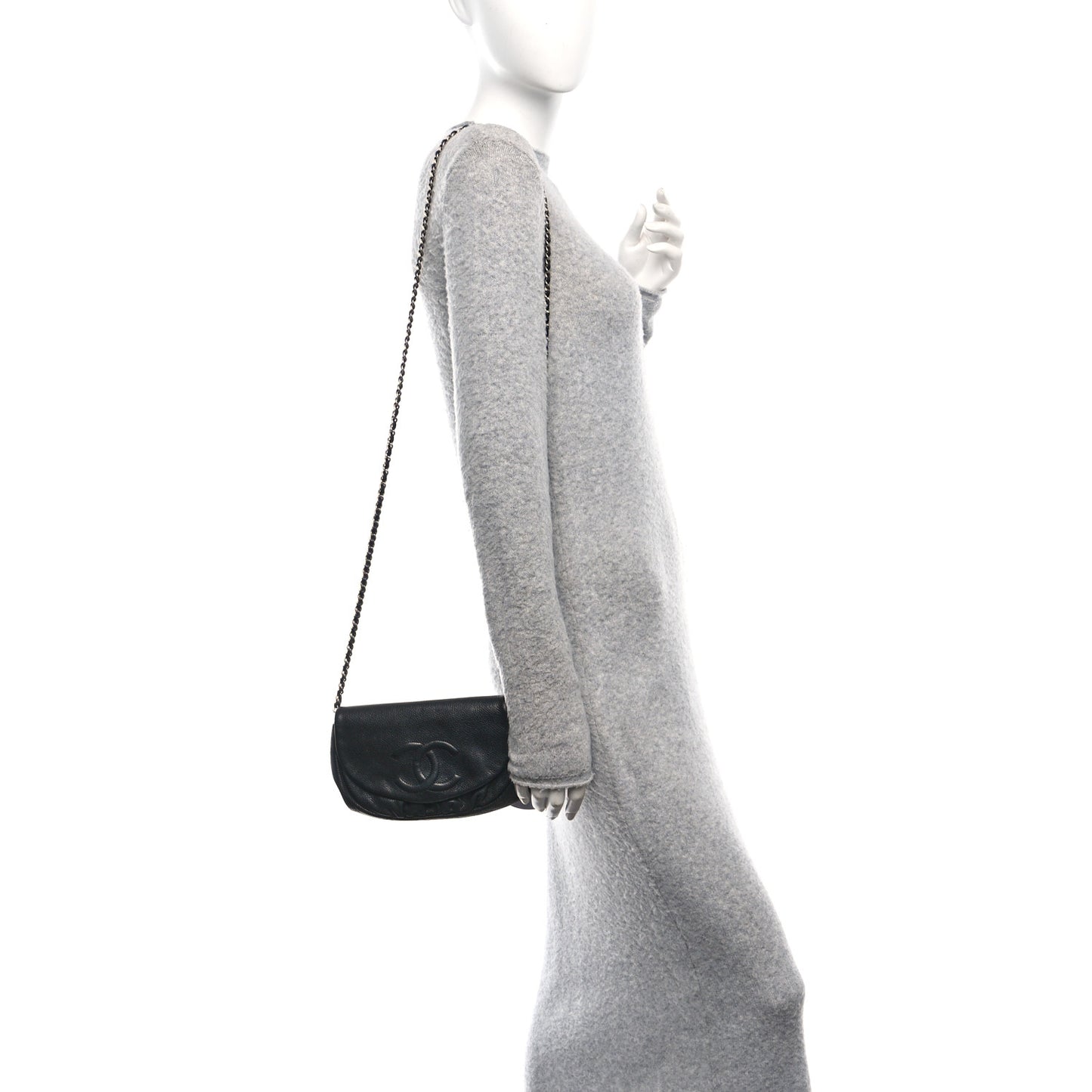 Caviar Half Moon Wallet On Chain WOC Black