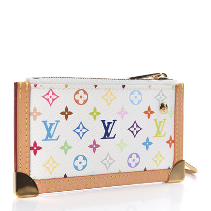 Louis Vuitton Monogram Multicolor Key Pouch White 3 of 7