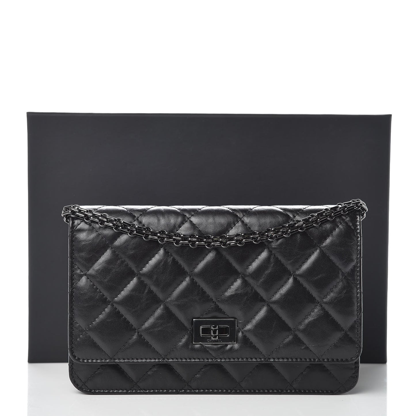 Aged Calfskin Reissue Wallet On Chain WOC So Black