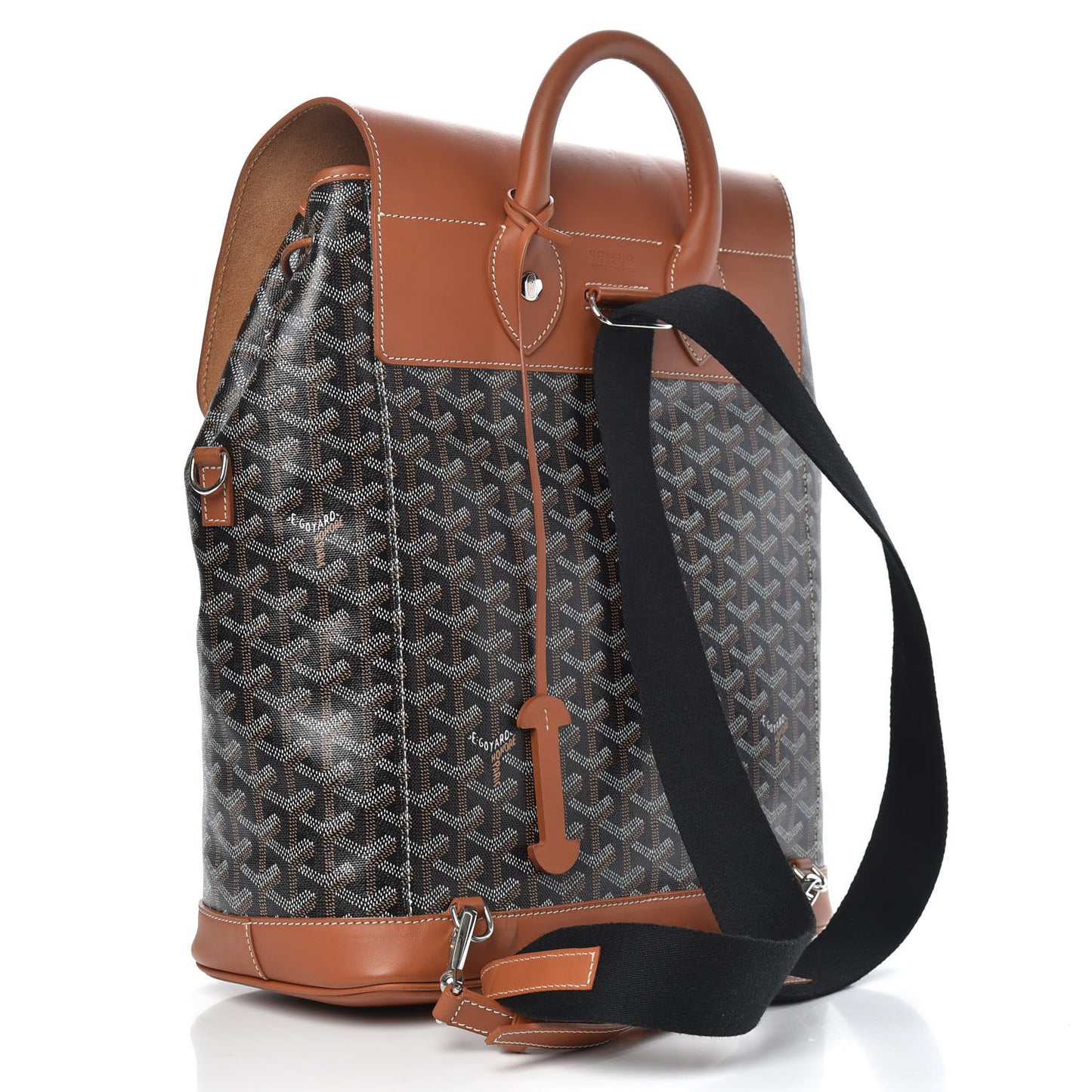 Goyardine Calfskin Alpin MM Backpack Gold Black