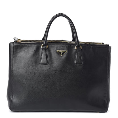 Prada Saffiano Lux Large Double Zip Tote Black 1 of 9