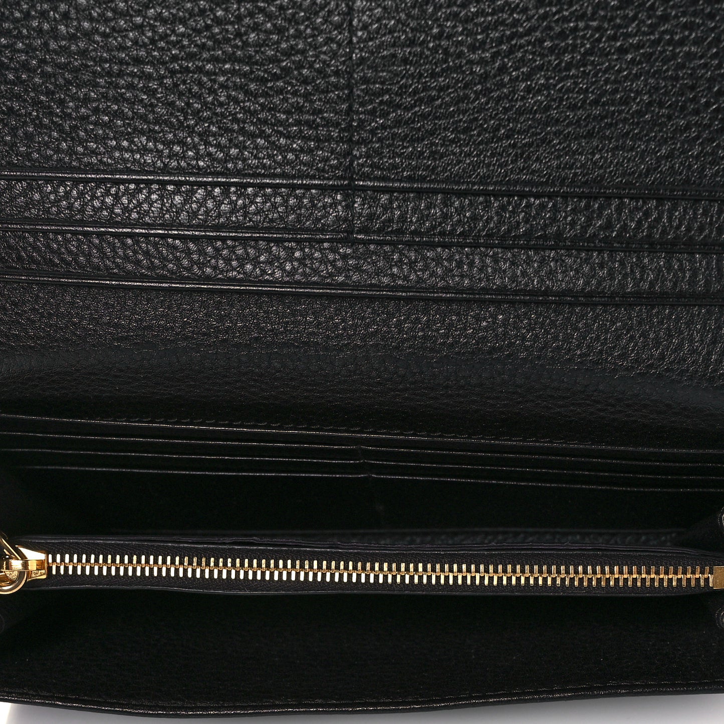 Vitello Daino Continental Flap Wallet Black