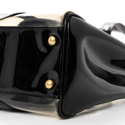 Chanel Vinyl Patent CC Logo Beach Tote Black 12 of 14