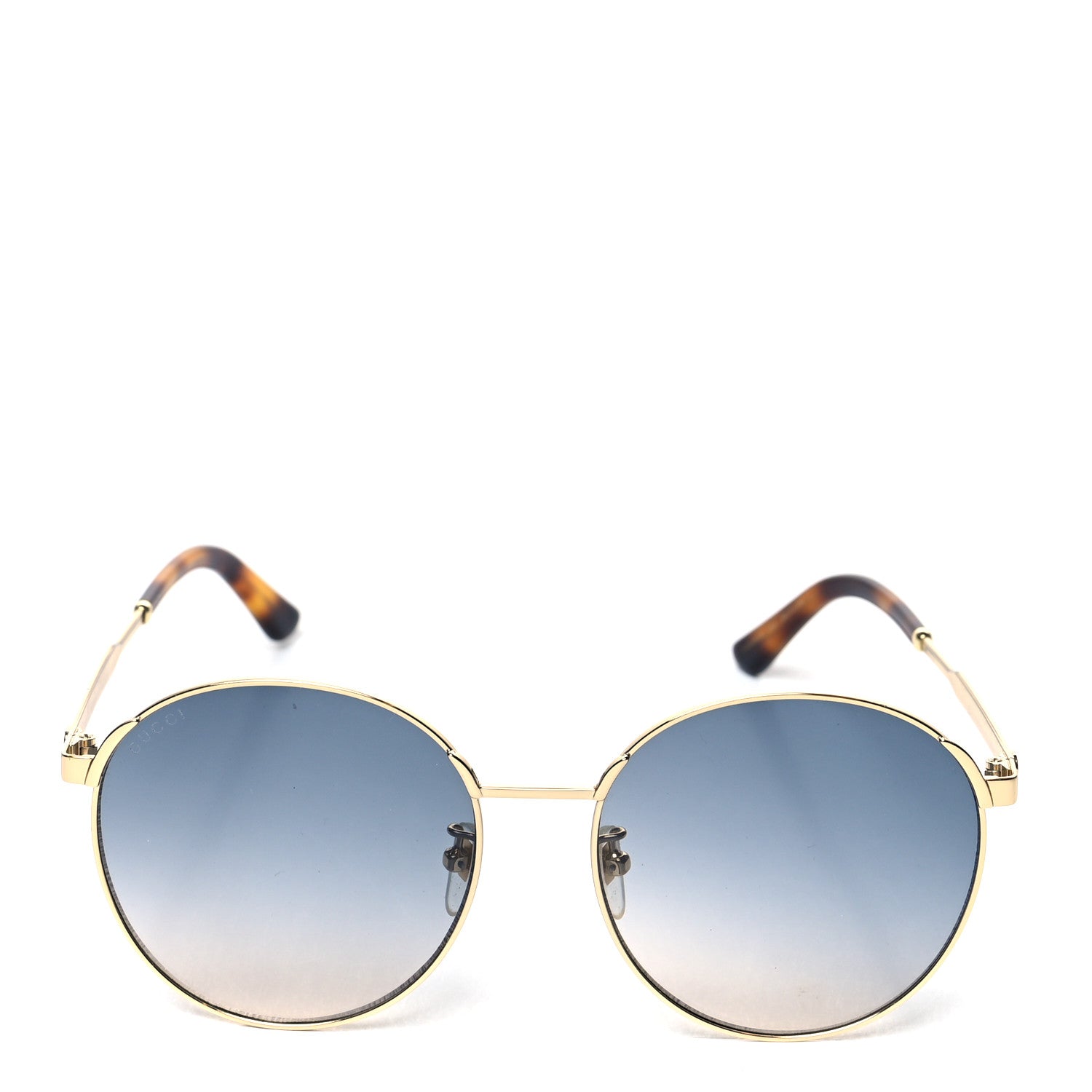 Gucci Web Round Sunglasses GG0206SK Gold 2 of 8