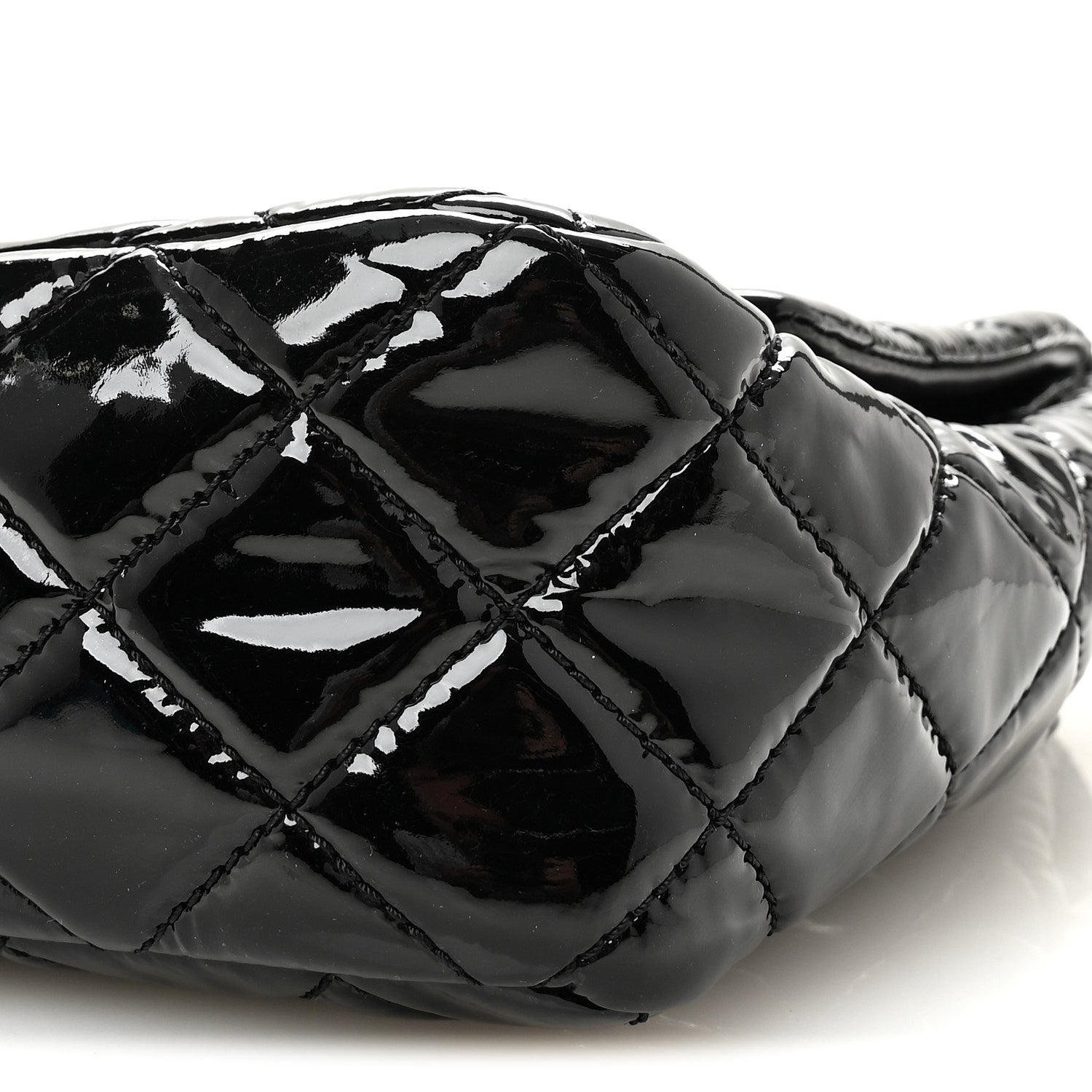 Chanel Patent Quilted Jumbo Single Flap Black 10 of 10