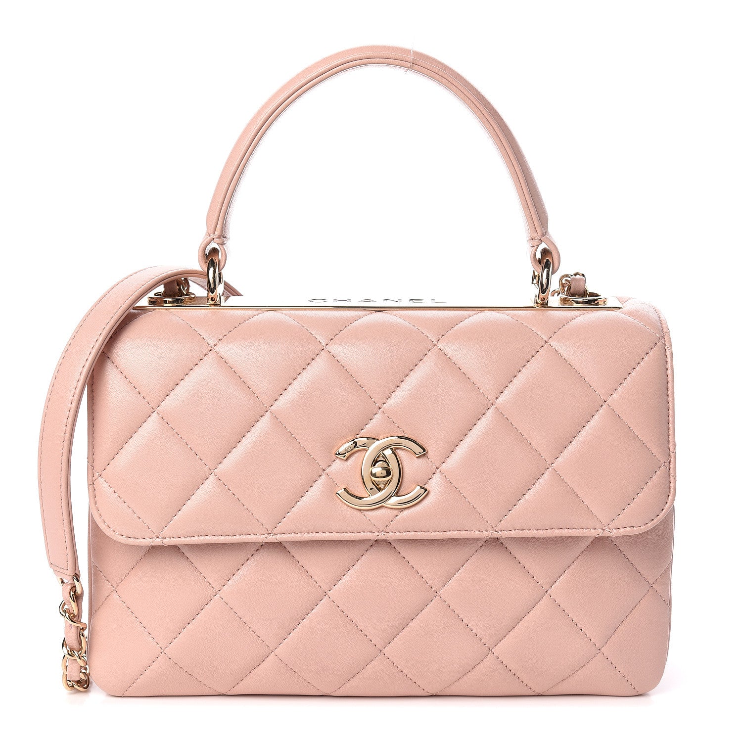 Chanel Lambskin Quilted Small Trendy CC Flap Dual Handle Bag Pink 1 of 10