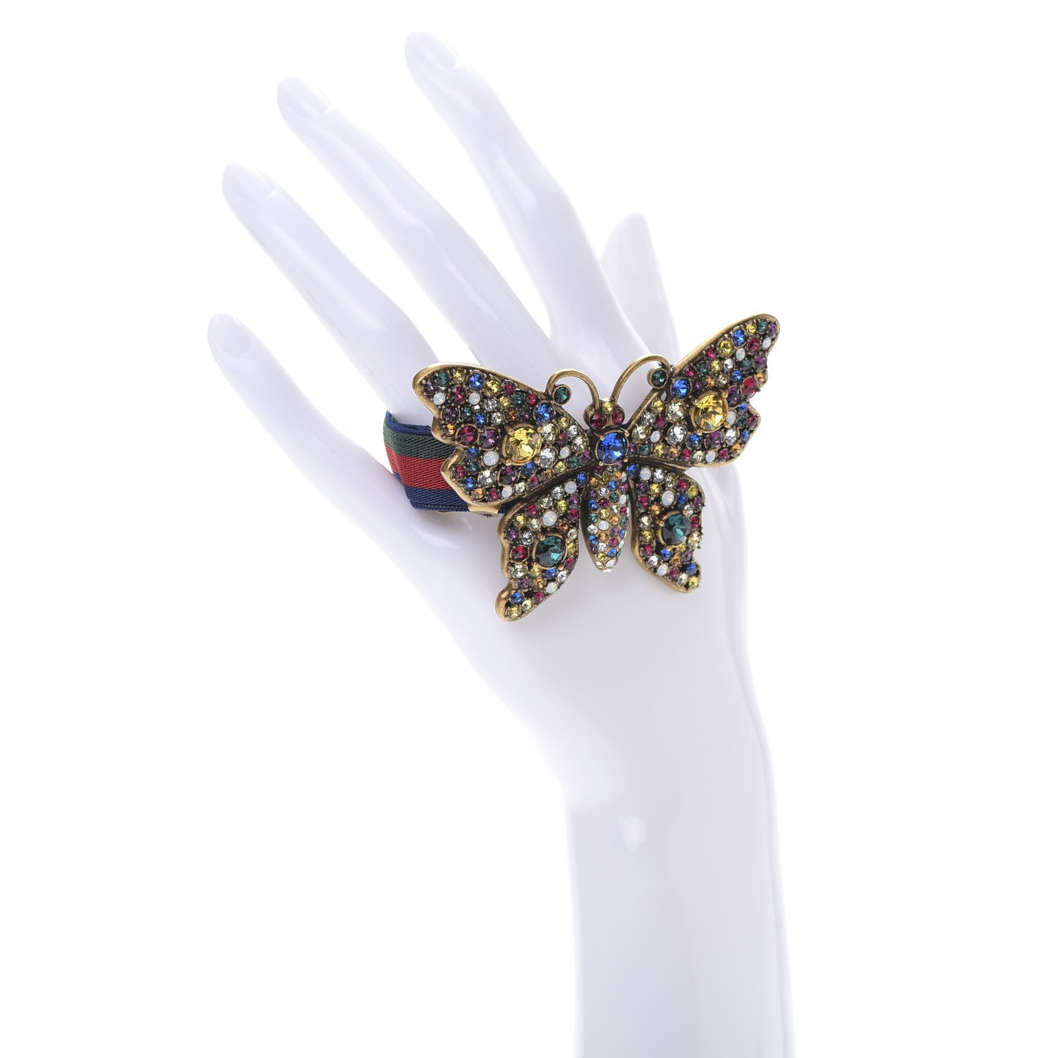 Gucci Web Crystal Butterfly Bracelet Multicolor 2 of 5