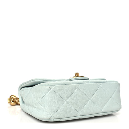 Chanel Caviar Quilted Mini Sweetheart Flap Light Blue 4 of 10