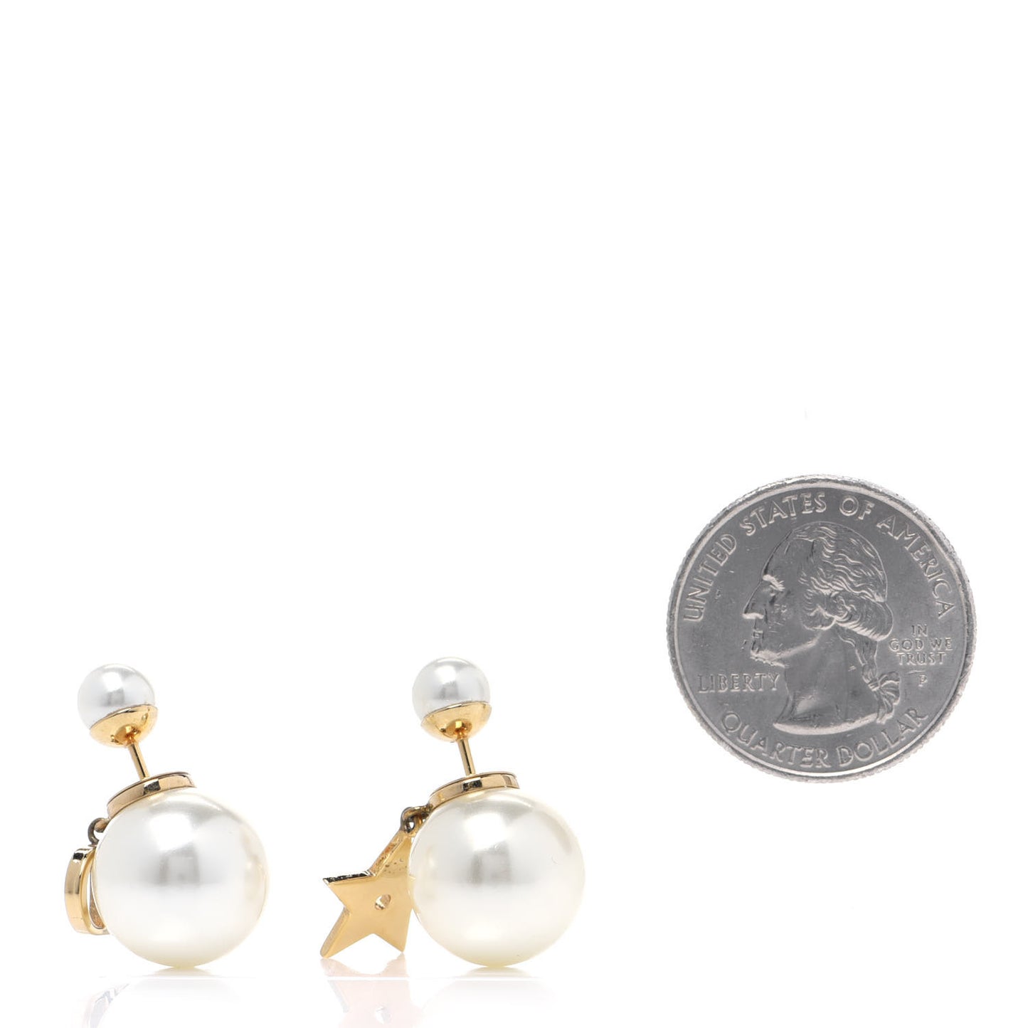 Pearl Mise En Dior Logo Tribal Earrings
