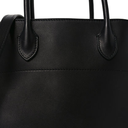 The Row Polished Saddle Calfskin Soft Margaux 12 Black 7 of 9