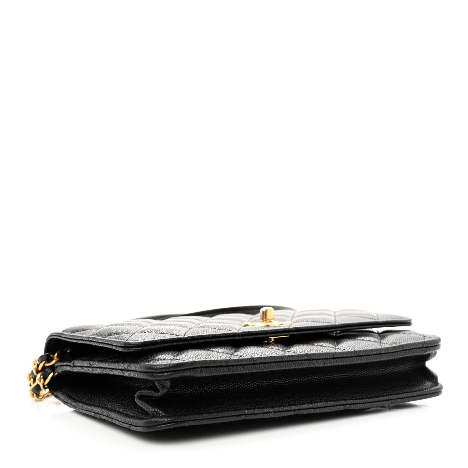 Chanel Caviar Quilted Twist Your Buttons Wallet On Chain WOC Black 4 of 13
