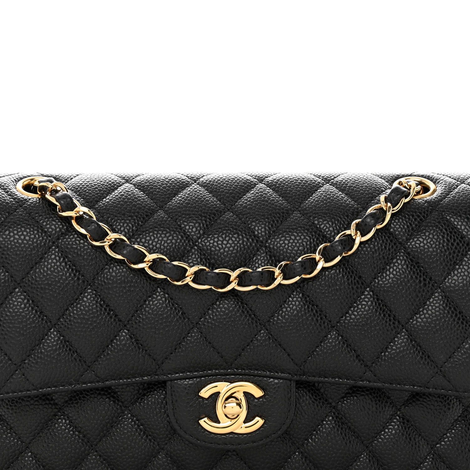 Chanel Caviar Quilted Medium Double Flap Black 8 of 13