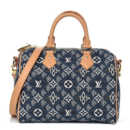 Louis Vuitton Jacquard Since 1854 Speedy Bandouliere 25 Blue 1 of 11