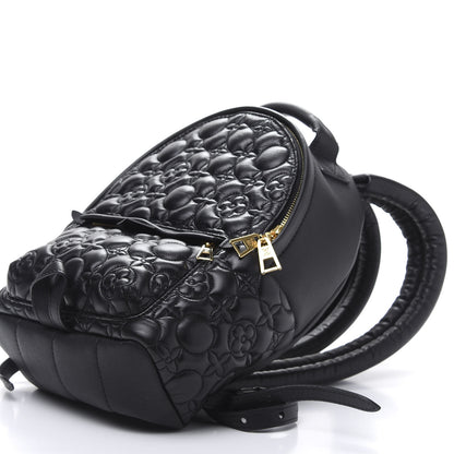 Louis Vuitton Lambskin Flower Quilted Palm Springs Backpack PM Black 8 of 9