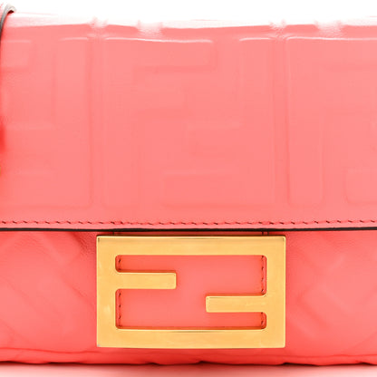 Fendi Nappa FF 1974 Embossed Mini Baguette Pink Dalia 8 of 11