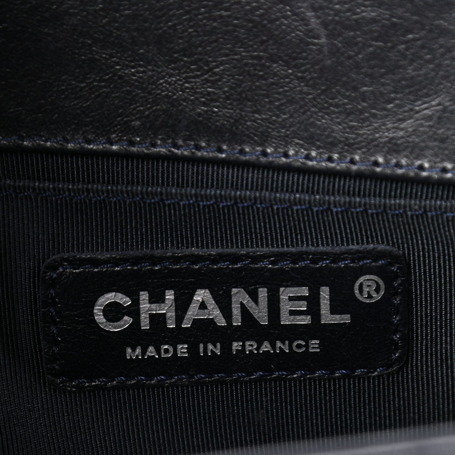 Chanel Shiny Goatskin Quilted Small Boy Top Handle Flap Navy Blue 6 of 14