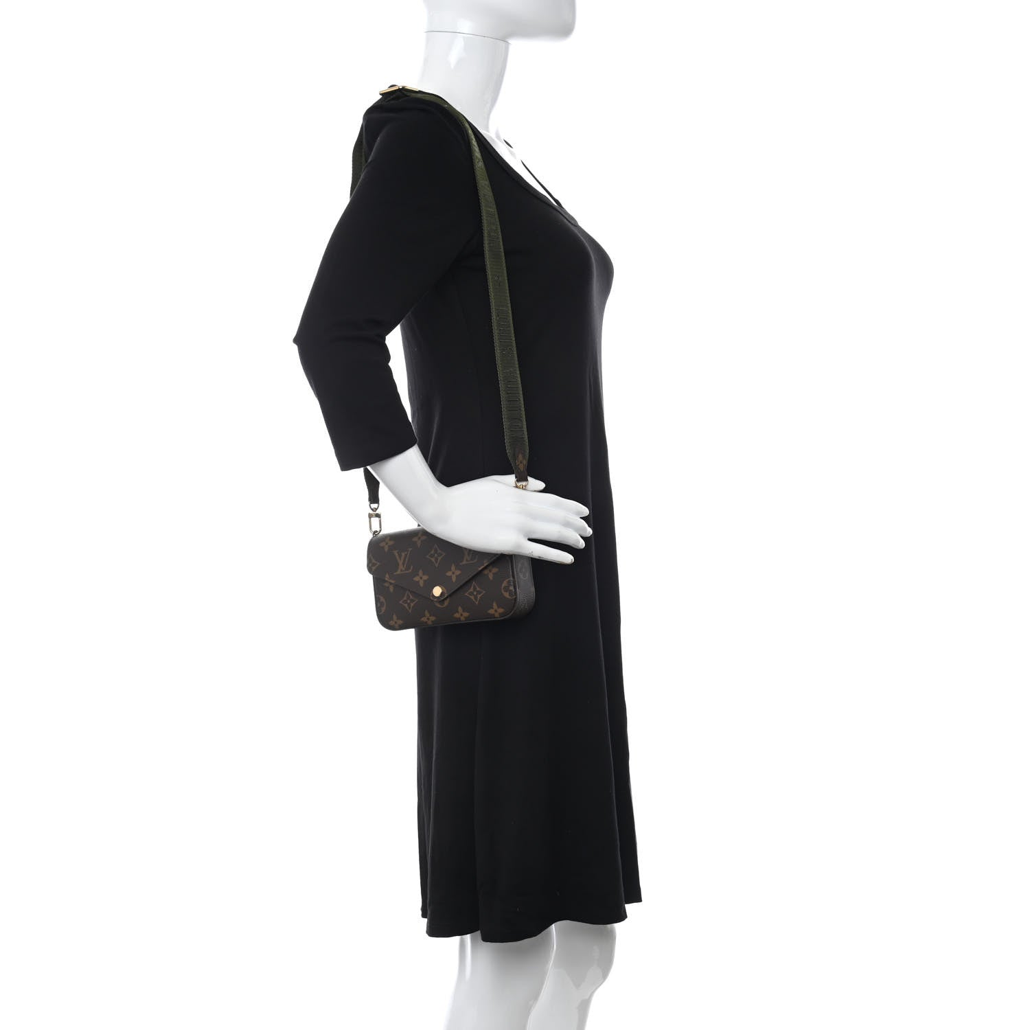 Louis Vuitton Monogram Felicie Strap & Go Kaki 2 of 8