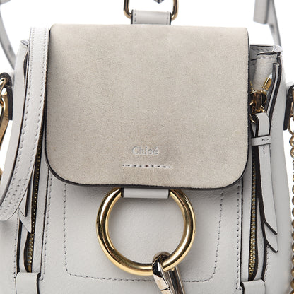 Chloe Suede Calfskin Mini Faye Backpack Airy Grey 11 of 11