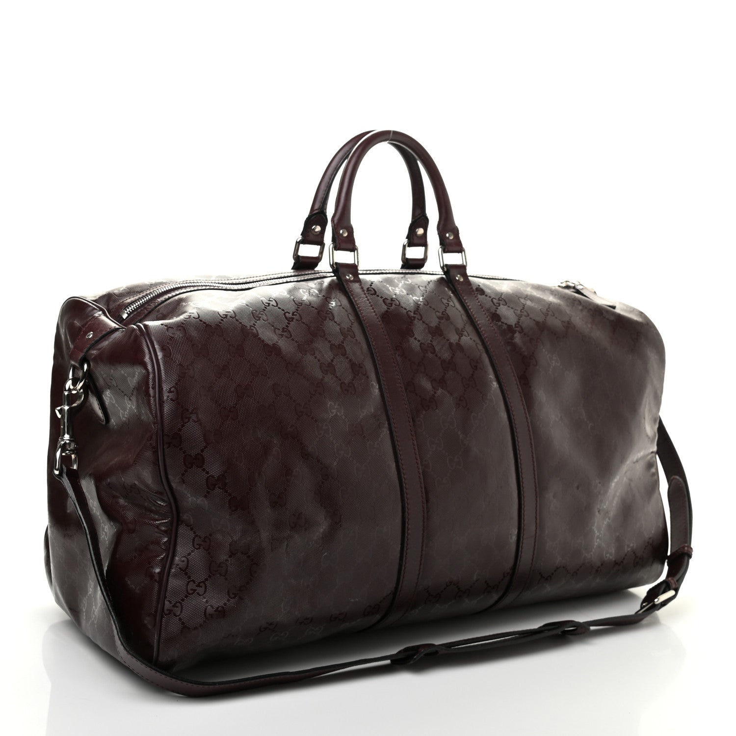 Gucci Imprime Monogram Large Carry On Duffle Bordeaux 2 of 16