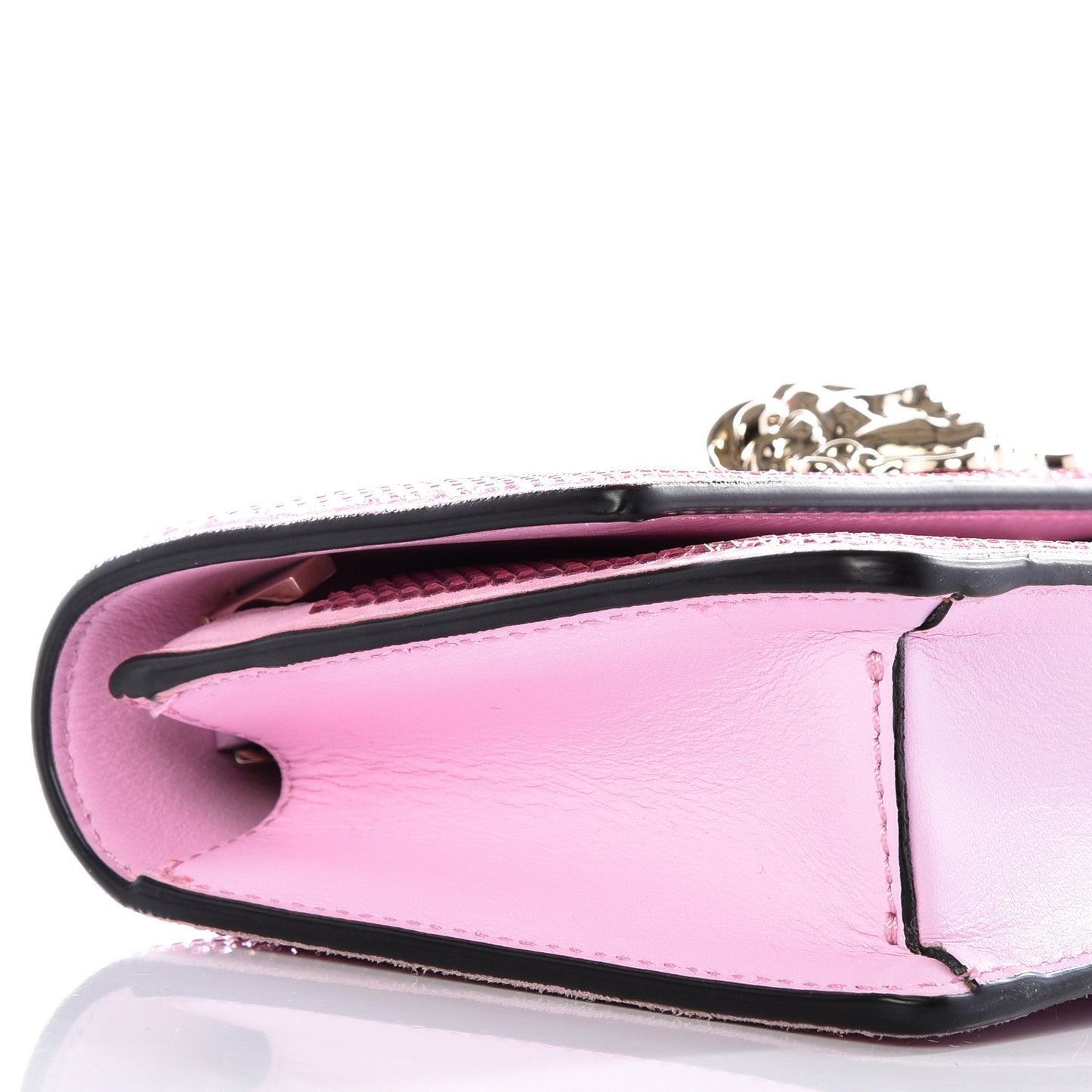 Vitello Crystal Palazzo Evening Bag Pink