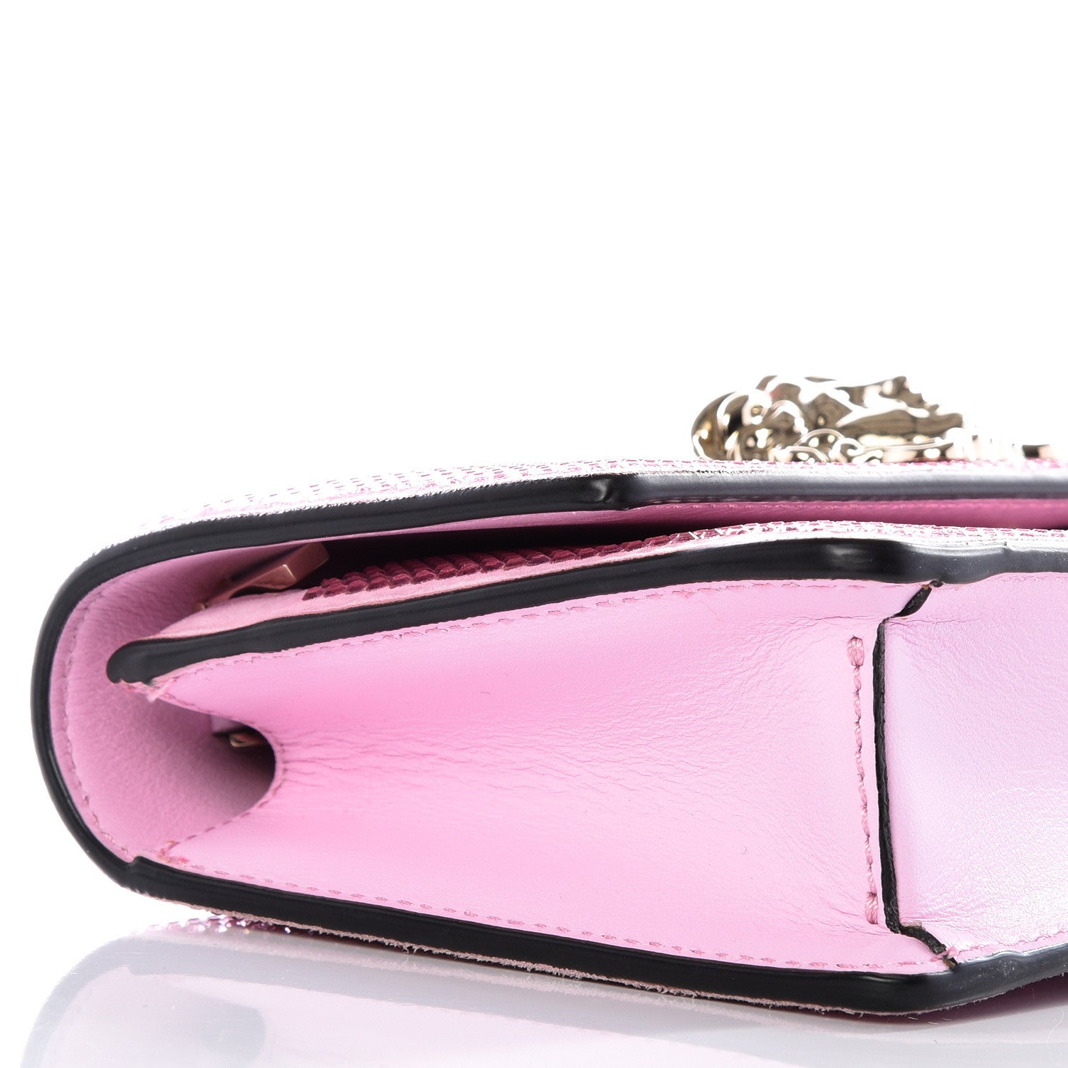 Versace Vitello Crystal Palazzo Evening Bag Pink 7 of 9