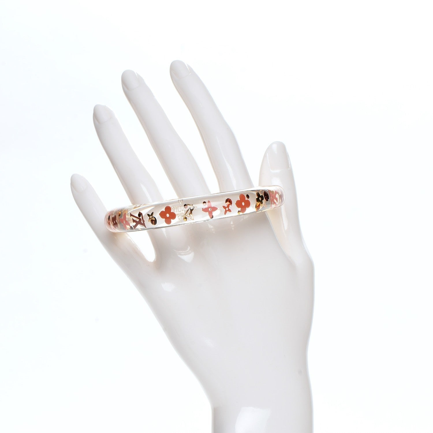 Louis Vuitton Resin Swarovski Medium Inclusion Bracelet PM Tangerine 2 of 5