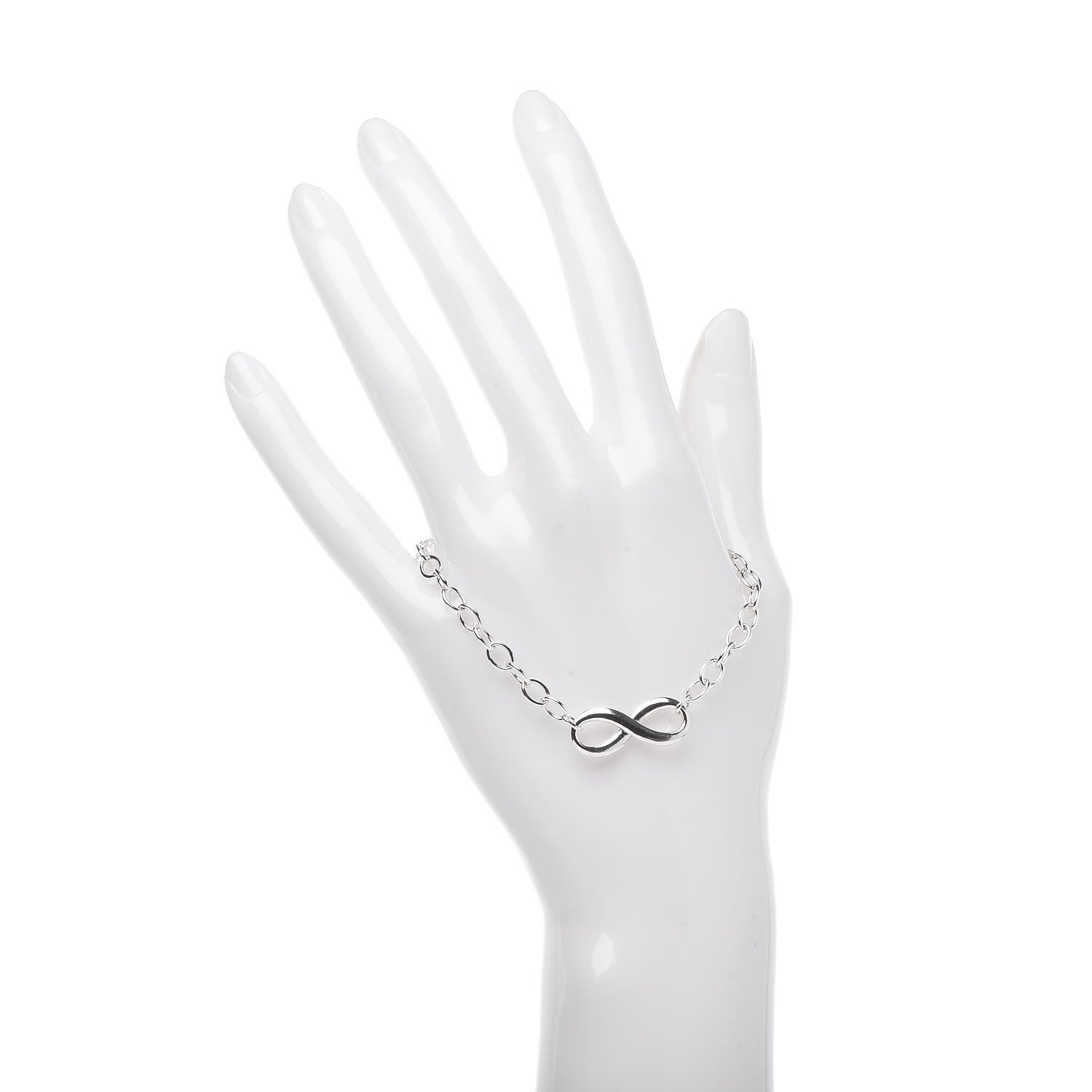 Tiffany Sterling Silver Infinity Chain Bracelet 2 of 5