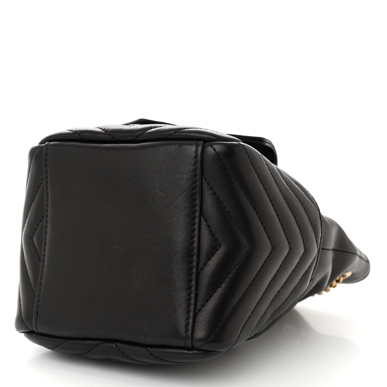 Saint Laurent Lambskin Matelasse Monogram Joe Nano Bucket Bag Black 10 of 10