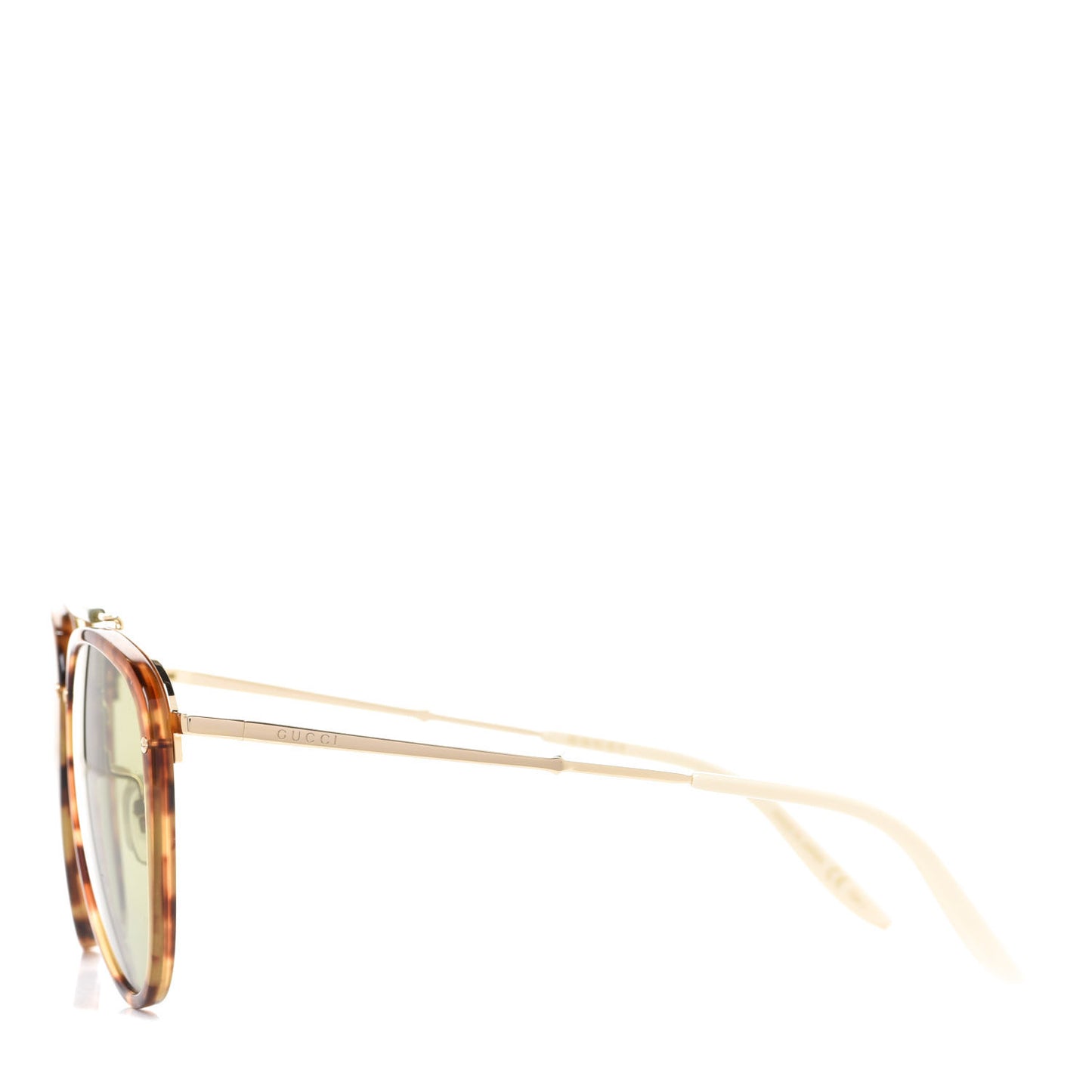 Aviator Sunglasses GG0672S Havana Gold Green