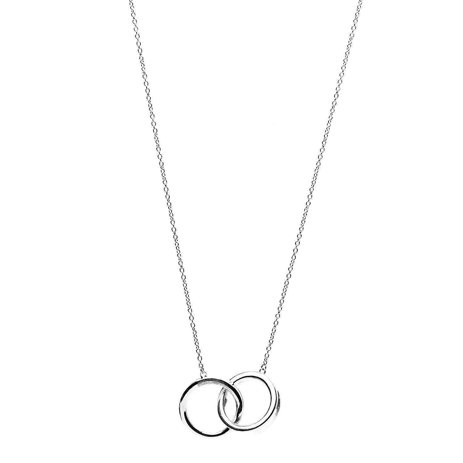 Tiffany Sterling Silver 1837 Interlocking Circles Pendant Necklace 1 of 5