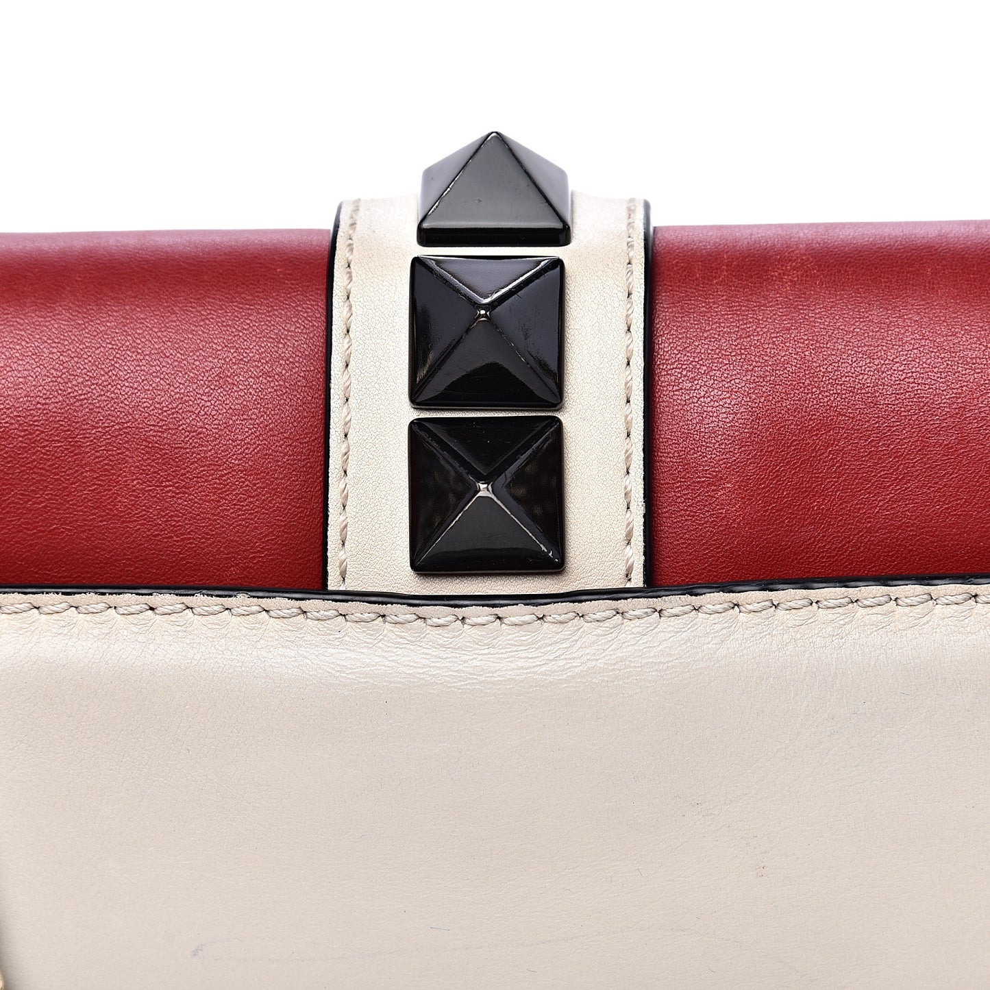 Vitello Small Glam Lock Rockstud Flap Multicolor