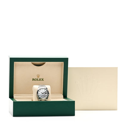 Rolex Stainless Steel 18K White Gold Diamond Mother of Pearl 36mm Oyster Perpetual Datejust Watch 126234 5 of 5