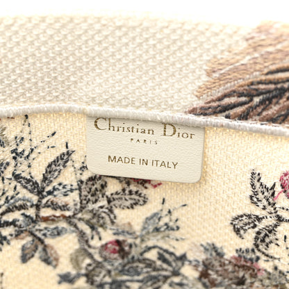 Christian Dior Canvas Embroidered Large Jardin D'Hiver Book Tote Latte Multicolor 6 of 9