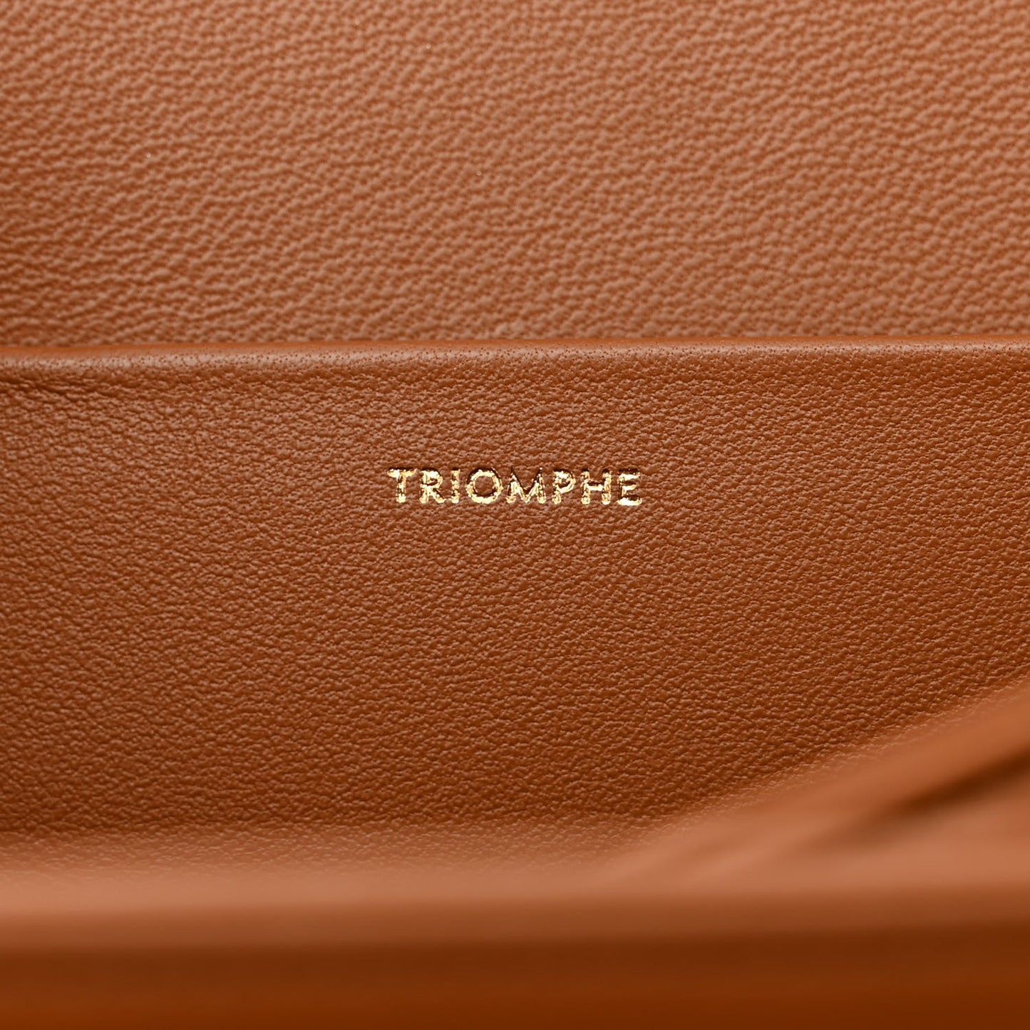 Textile Calfskin Classique Triomphe Bag Natural Tan